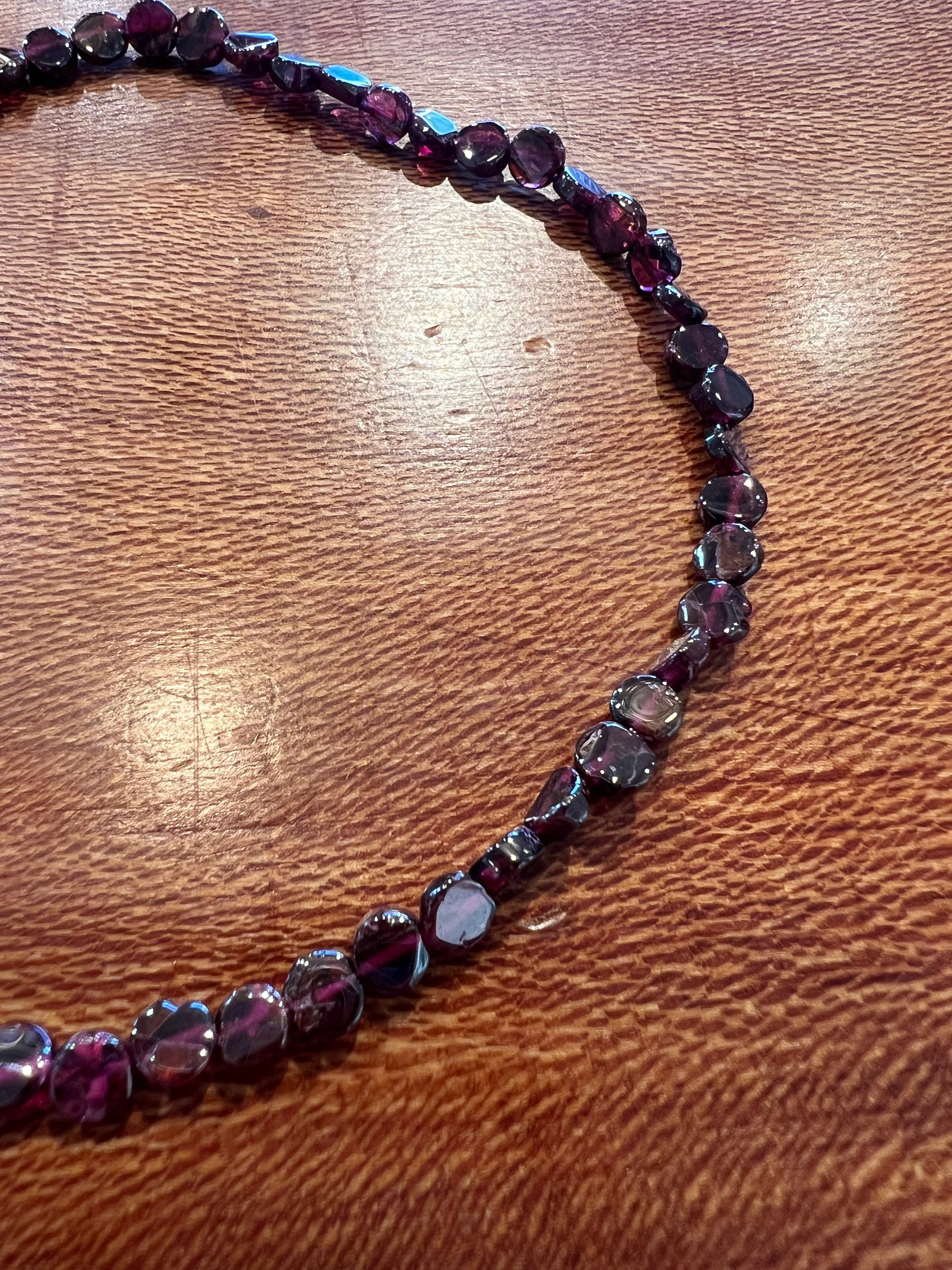 Garnet Lariat Necklace