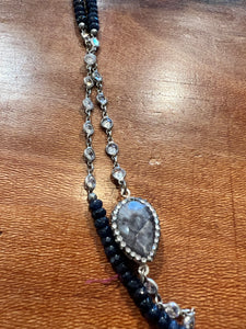 Labradorite and Crystal Necklace