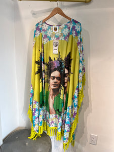 Lime Frida Kahlo Fringe Kimono