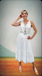 Kelly Sway Dress-white