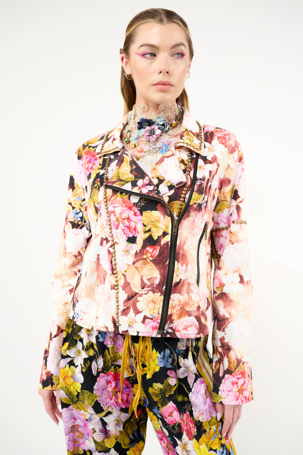 Floral Moto Jacket