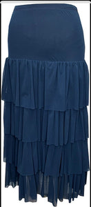 Midnight Layered Mesh Skirt - Black