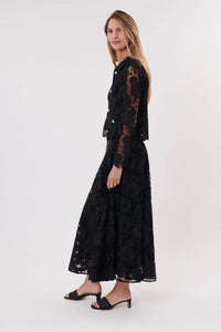 Vanessa  Eyelet Skirt - Black