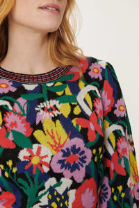 Jehane Floral Sweater -Cream