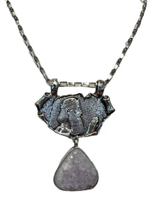 Amethyst Darius the Great Silver Necklace