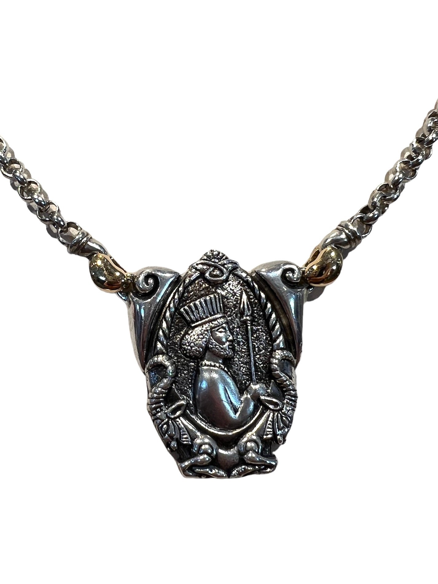 Darius the Great Silver Necklace