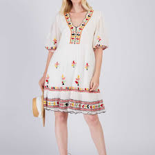Chrysla Dress, Ecru