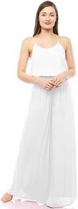 Silky Palazzo Pant -white