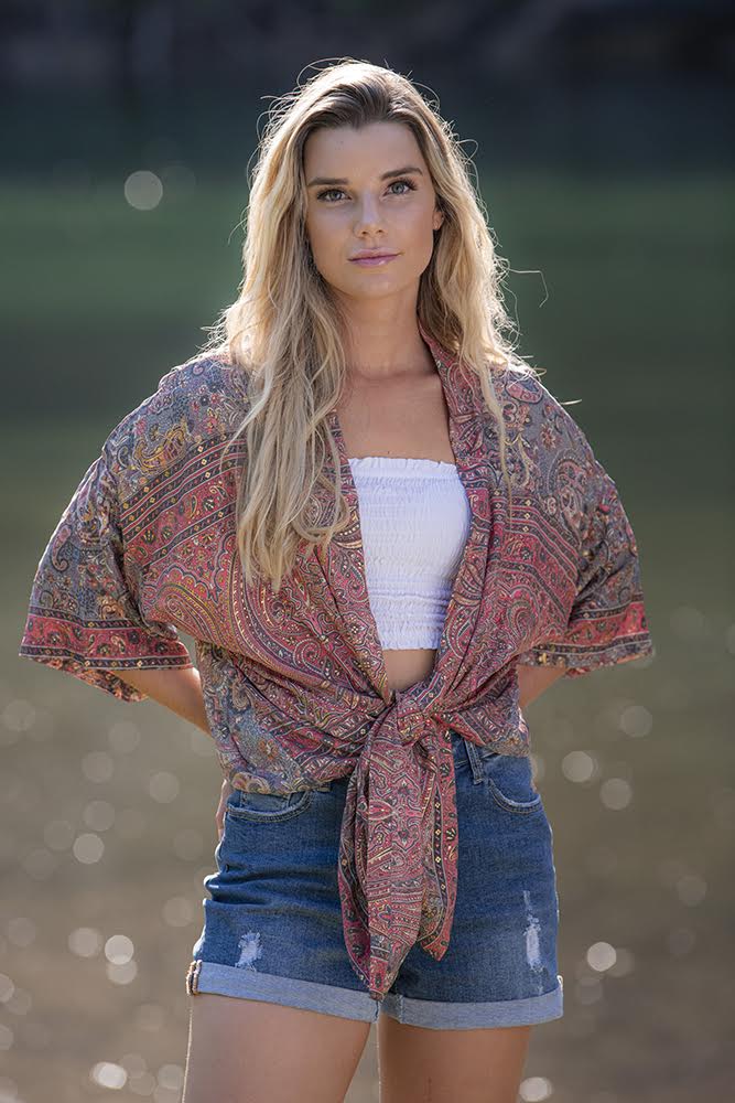 Coral Paisley Kimono