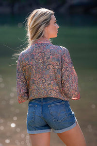 Coral Paisley Kimono