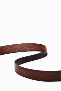 Irregular Buckle Belt - Brown