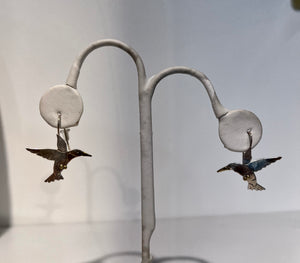 Sterling Silver Hummingbird Earrings