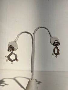 Persian Silver and Pearl Earrings