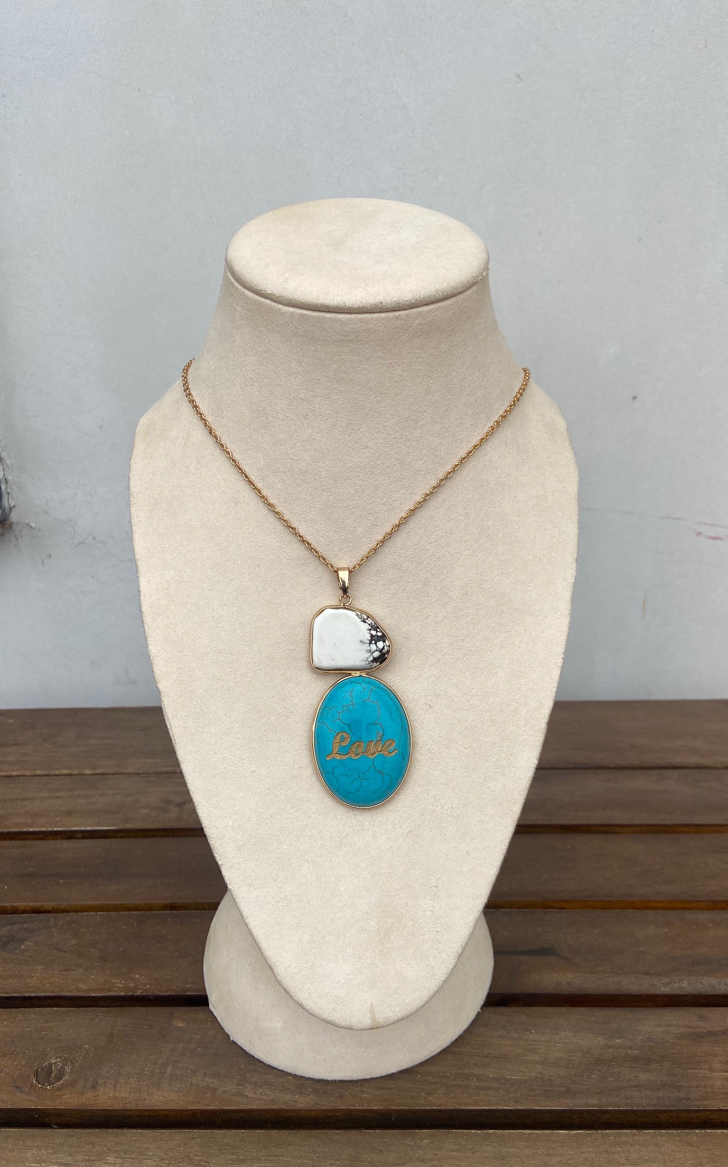 Mersai "Love" Necklace- Turquoise