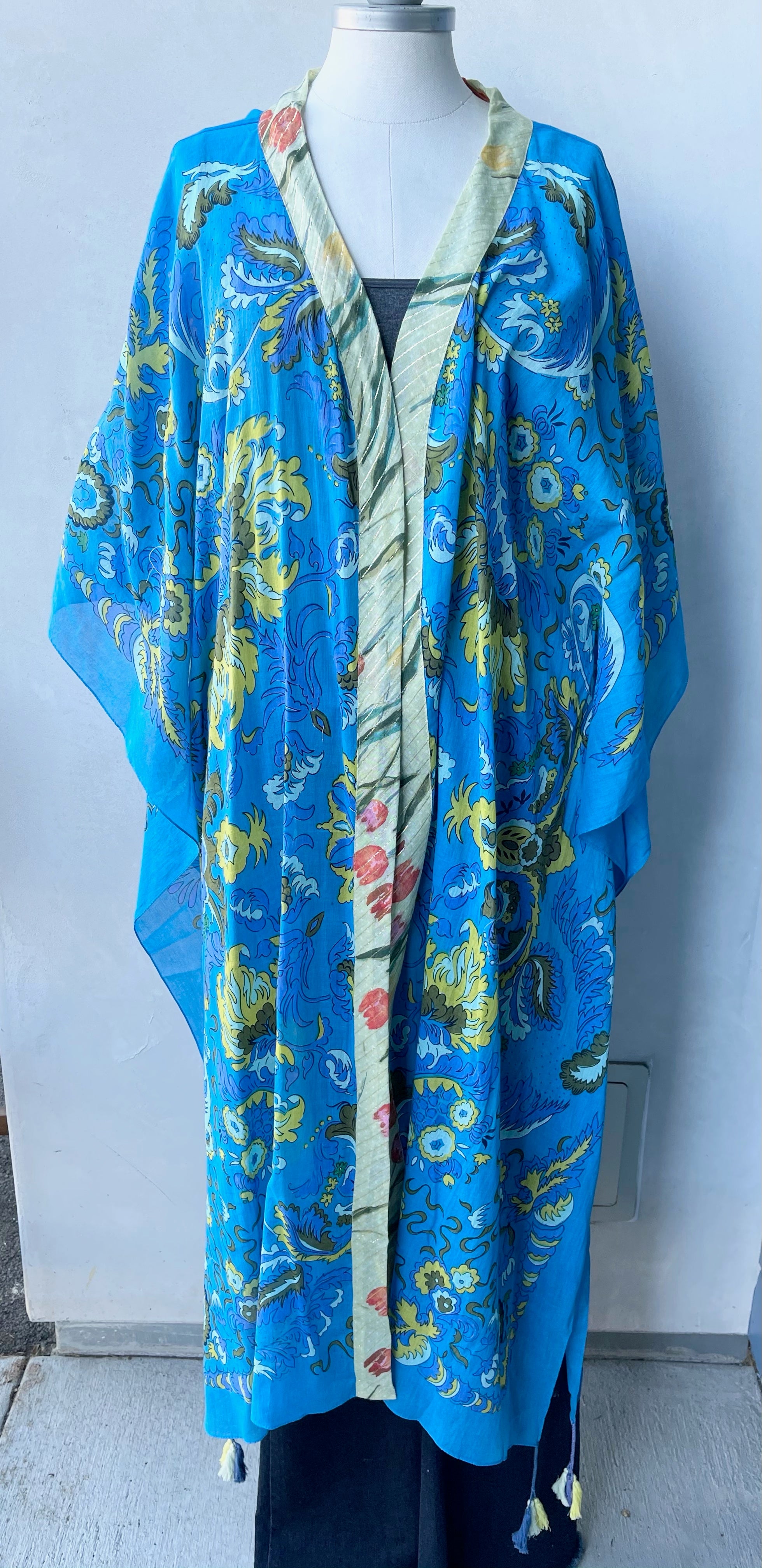 Caribbean Blue Kimono