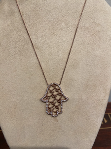 Rose Gold Hamsa Necklace