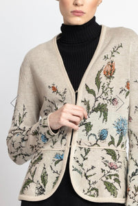 Jacquard Floral Cardigan